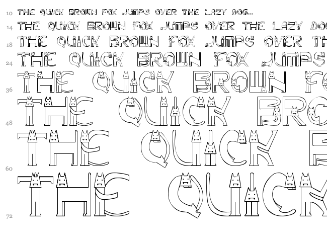 Vamp Kitten font waterfall